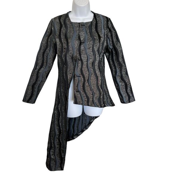 Blanc et Noir Asymmetrical Metallic Jacket - Size S - Picture 1 of 7